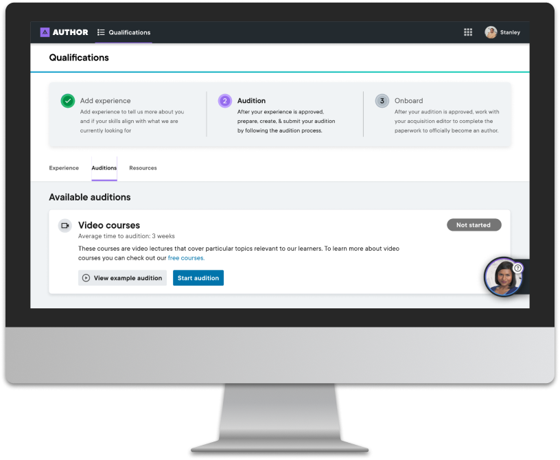 a screenshot of auditions