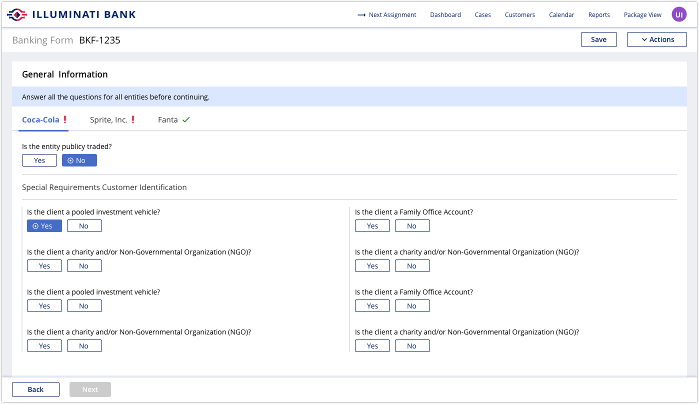 a prototype of the new dashboard